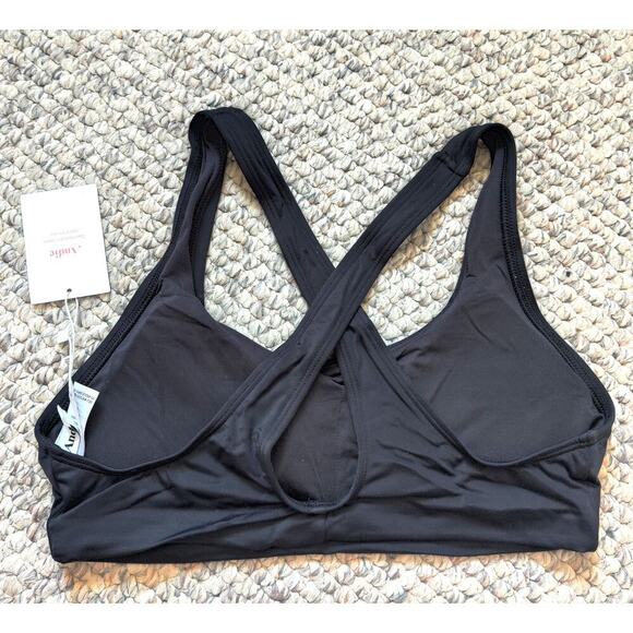 Andie Black Bikini Top Size S The Caledonia Crisscross Back Swim Top - Picture 3 of 3